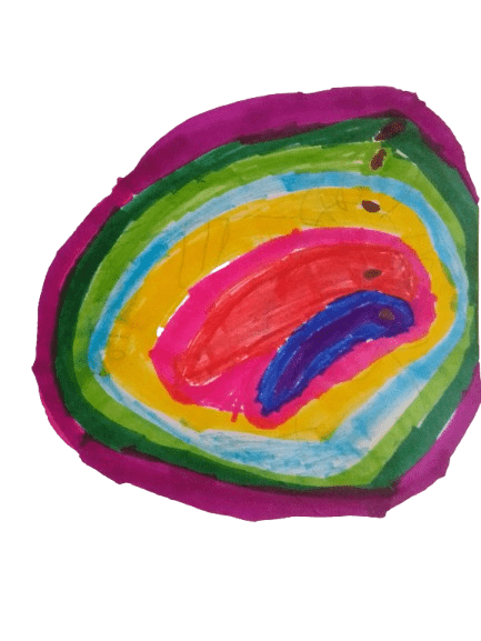 color ripple art stickers